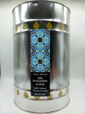 OLIO EXTRAVERGINE DI OLIVA "DELICATO" CESARE FERRARI, 5 L