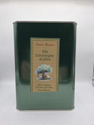 OLIO EXTRAVERGINE DI OLIVA CESARE FERRARI NON FILTRATO, 3 Lt.